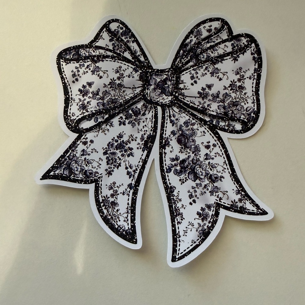 Black floral  bow card stock car freshie scent varie‎ air freshener croquet